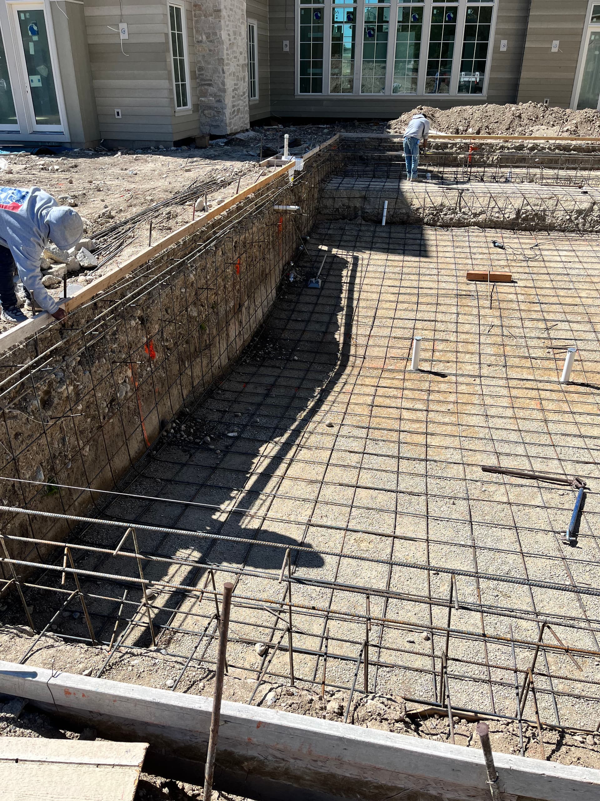 Gallery photos for Rebar Goes In on a 50-Foot Sports Pool and Full-Width Spa Build: Image #1