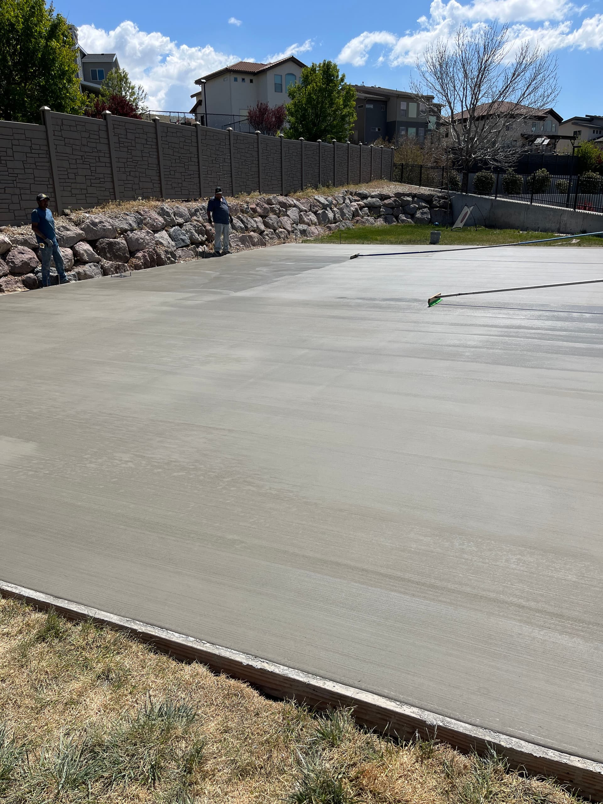 Backyard Sports Court Concrete Pour in Progress image