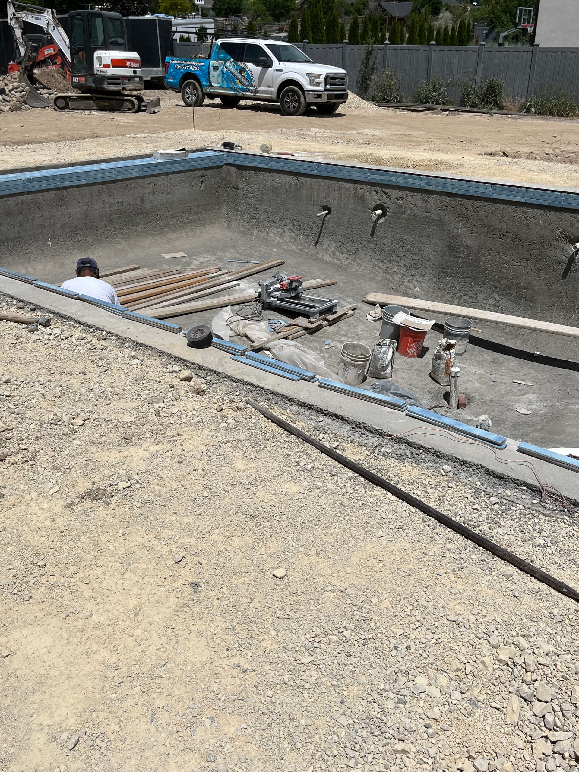 Gallery photos for Custom Pool Tile Work Coming Together on This Build: Image #1