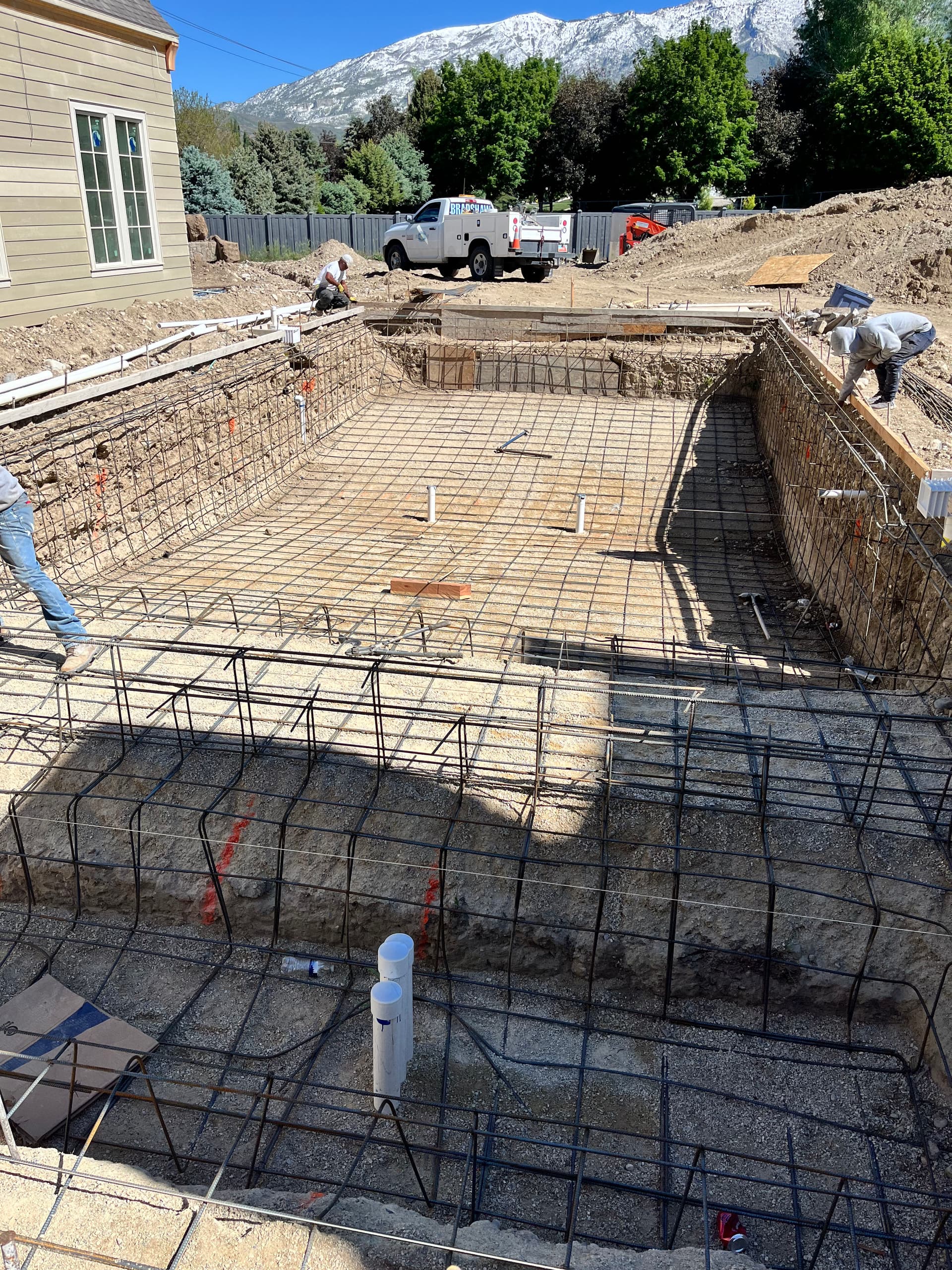 Rebar Goes In on a 50-Foot Sports Pool and Full-Width Spa Build image